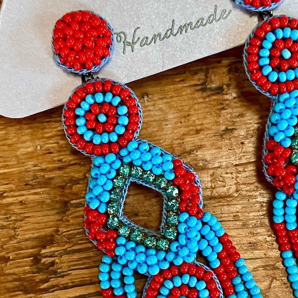 🌺🎉HP🎉🌺 NWT Deepa Gurnani Beaded Chandeliers - Picture 9 of 16